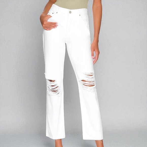 Rails Atwater Slouchy Straight Jeans Blanche 25W NWT - Picture 1 of 16